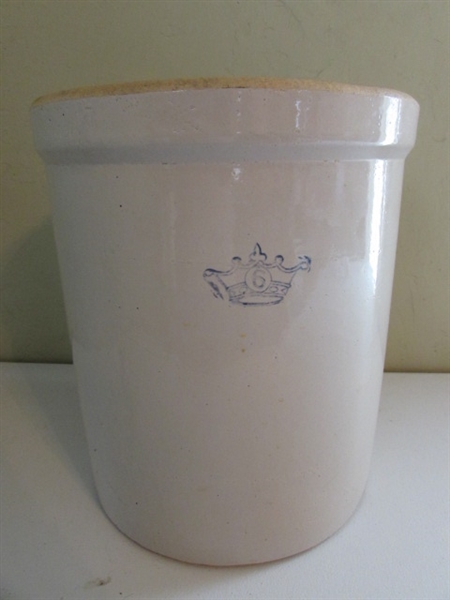 #6 BLUE CROWN CROCK