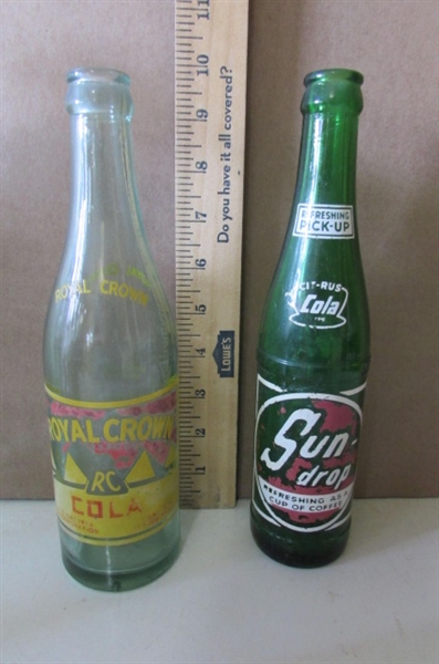 ASSORTED VINTAGE SODA BOTTLES