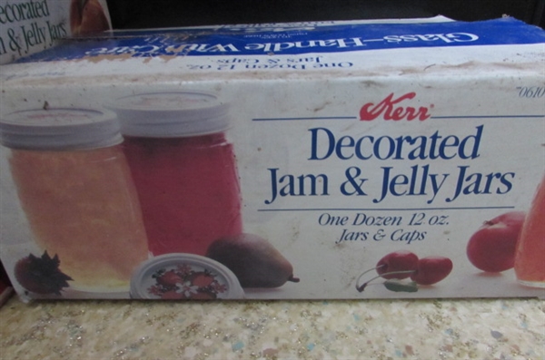 4 NEW BOXES OF JAM/JELLY CANNING JARS