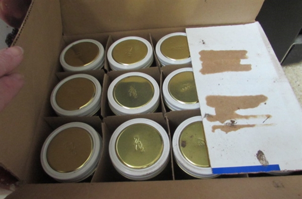 4 NEW BOXES OF JAM/JELLY CANNING JARS