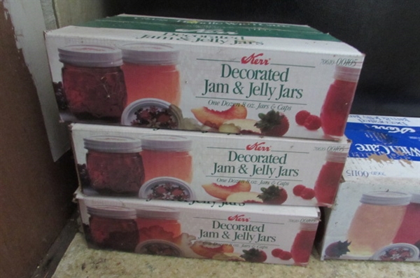 4 NEW BOXES OF JAM/JELLY CANNING JARS