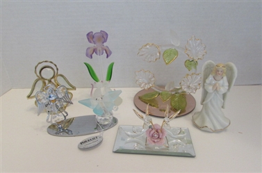 ANGEL AND FLORAL FIGURINES
