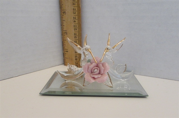 ANGEL AND FLORAL FIGURINES