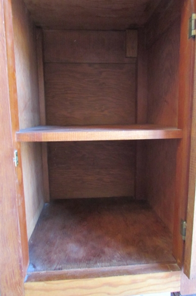 WOOD KITCHEN HUTCH/ CONTENTS NOT INCLUDED