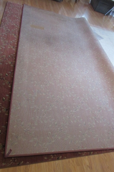 LARGE 10'x12' ROSE COLORED AREA RUG