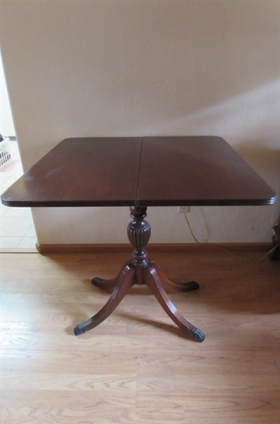 MAHOGANY FOLDING SIDE TABLE