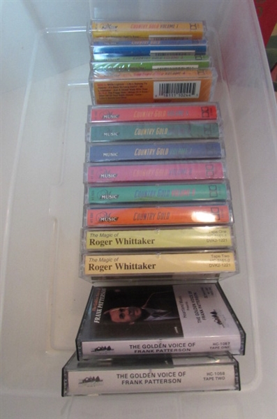 CASSETTE TAPES AND RECORDS