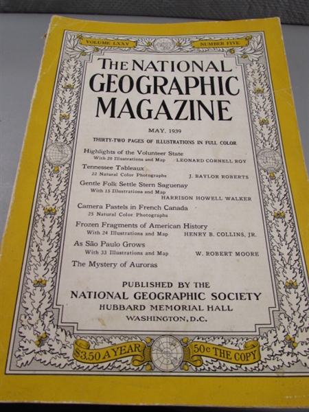 VINTAGE 1939-1950'S NATIONAL GEOGRAPHIC MAGAZINES