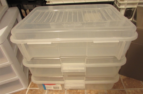 STORAGE DRAWERS, CRATES AND FILING BOX