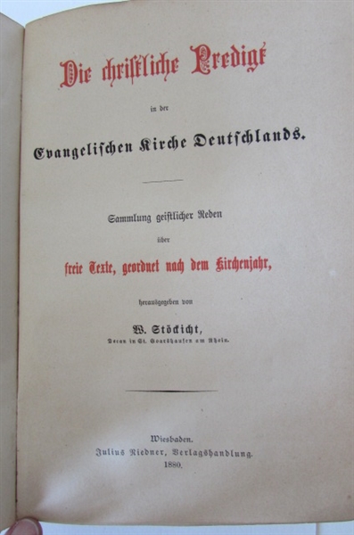 ANTIQUE 1880 BOOK FOREIGN LANGUAGE