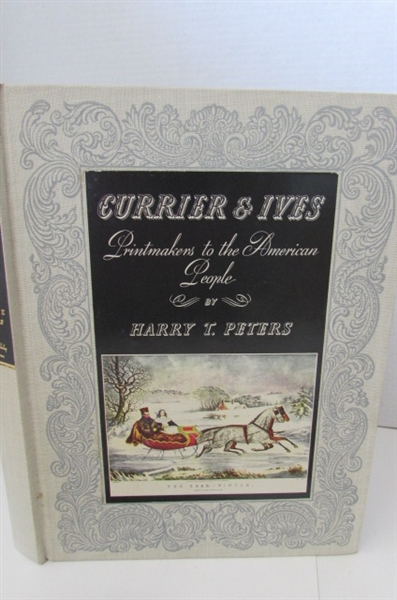 VINTAGE CURRIER AND IVES BOOK COPYRIGHT 1942 WITH ADDITIONAL BOOKS