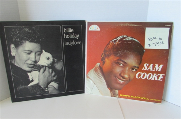 SAM COOKE AND BILLIE HOLIDAY RECORD ALBUMS