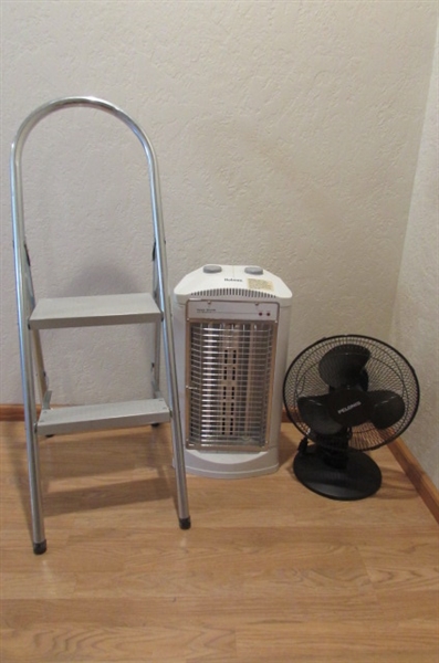 HEATER, FAN AND 2 STEP LADDER