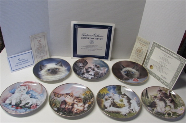FRANKLIN MINT HEIRLOOM KITTY CAT PLATE COLLECTION