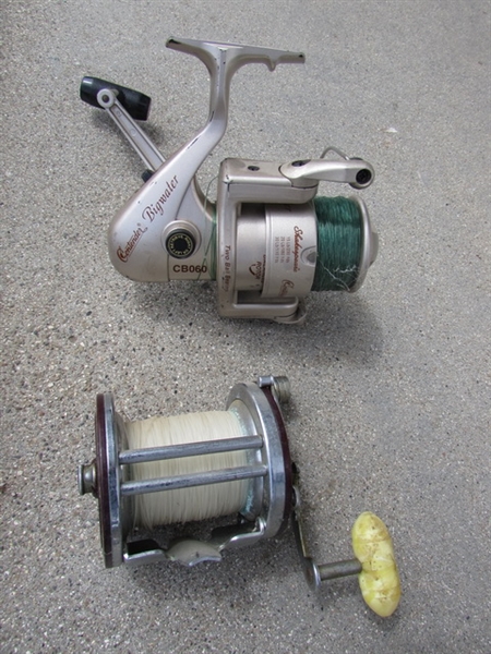 ONE OCEAN FISHING POLE AND 2 ADDITIONAL POLES, REELS
