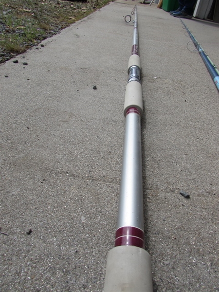 ONE OCEAN FISHING POLE AND 2 ADDITIONAL POLES, REELS