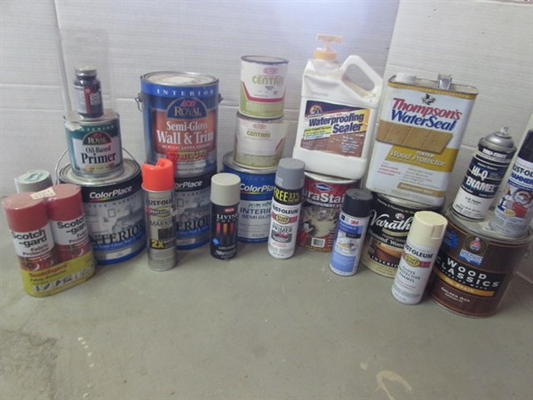 PAINT, PRIMER AND HOUSEHOLD SEALANTS