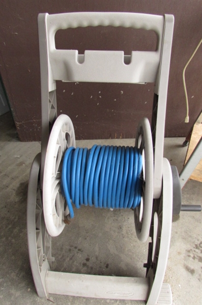 SHOP CART AND HOSE REEL WITH EXTENSION CORD