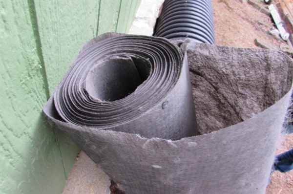 DRAINAGE PIPE AND WEED CLOTH