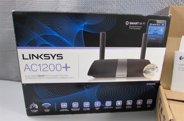 ROUTER, GAMING KEYBOARD, WEBCAM & POWER ADAPTER