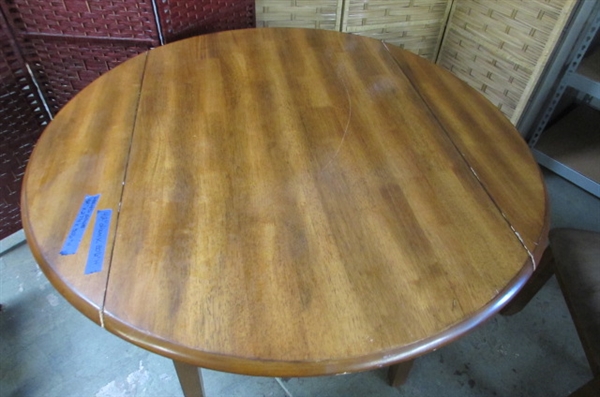 DROP LEAF TABLE & 2 CHAIRS