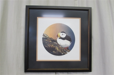 "PUFFIN" PRINT SIGNED BY ARTIST BYRON BIRDSALL