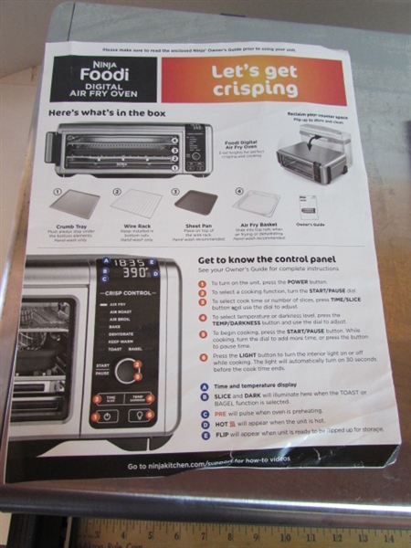 NINJA FOODI DIGITAL AIR FRY OVEN AND CUISINART SKILLET