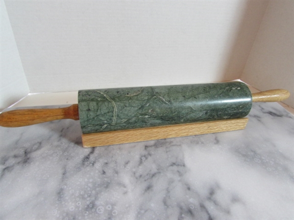 COOK BOOKS, CUTTING BOARDS , MARBLE CUTTING BOARD AND ROLLING PIN
