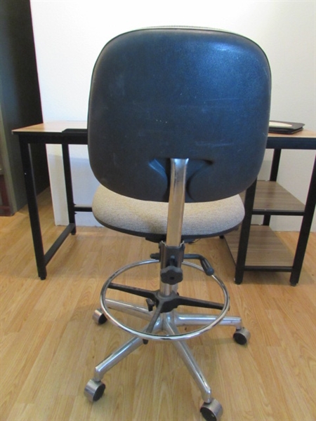DRAFTING TABLE AND OFFICE CHAIR WITH ACCESSORIES