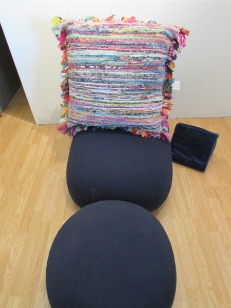 MOON POD, FOOT REST, PILLOW AND STUFFED TABLET HOLDER