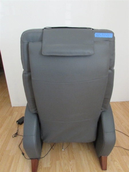 GREY LEATHER LITO ZERO GRAVITY RECLINER