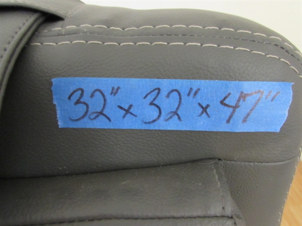 GREY LEATHER LITO ZERO GRAVITY RECLINER