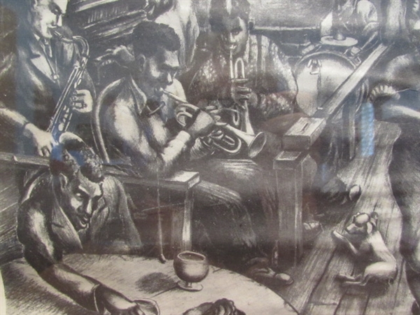 VINTAGE ART THE STUDENT PRINT 550/1000 BY GEORGE VON PHYSTER - SIGNED