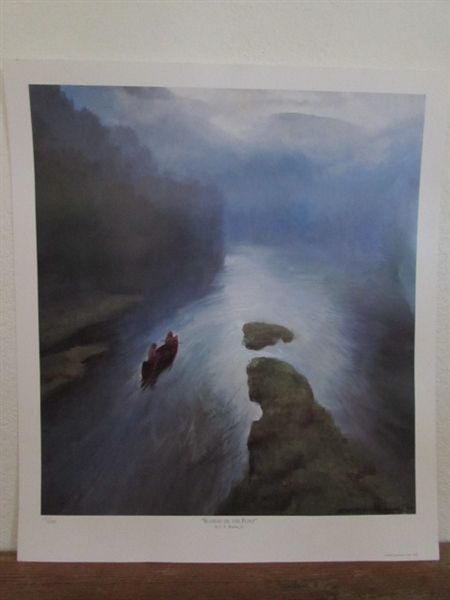 SUNRISE ON THE FLINT PRINT BY C.E. MONROE, JR