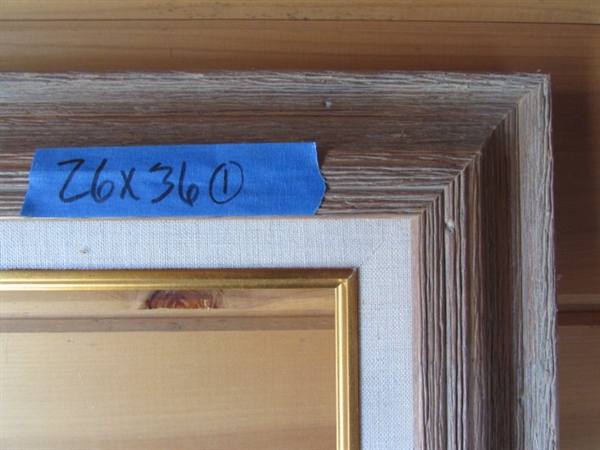4 ART FRAMES OF DIFFERENT SIZES AND STYLES