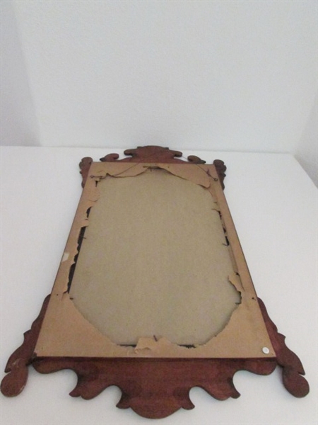 SEIKO MINNIE MOUSE WATCH, VINTAGE FRAMES, MIRROR AND WOOD TRIVETS WITH PLASTIC BOX. ANTON PIECK 3 WISE MEN DECOUPAGE PRINT.