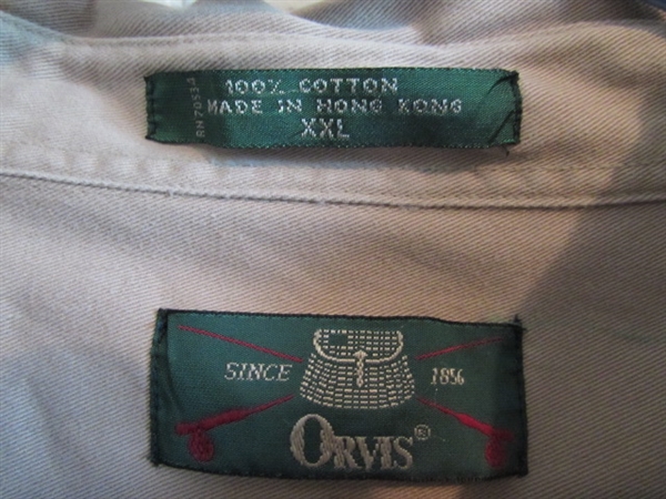 ORVIS SHIRTS AND JACKET SIZE XXL
