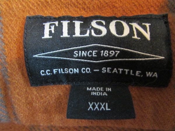 FILSON, CABELA AND NRS APPAREL SIZE XXL AND 3XL