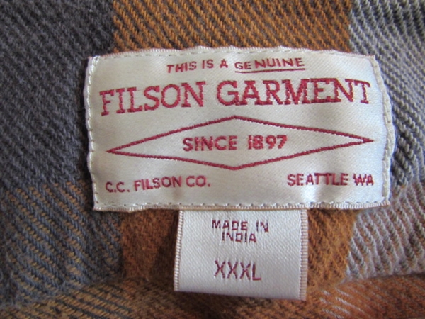 FILSON, CABELA AND NRS APPAREL SIZE XXL AND 3XL