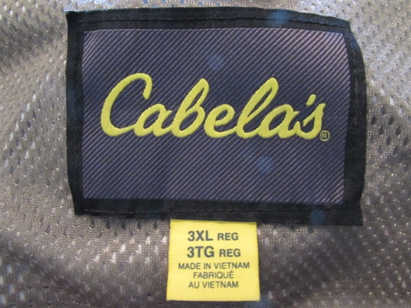 FILSON, CABELA AND NRS APPAREL SIZE XXL AND 3XL