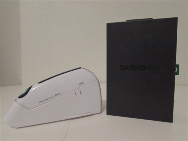 QARDIOARM WIRELESS BLOOD PRESSURE MONITOR AND BRAUN THERMOSCAN PLUS