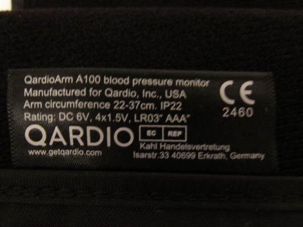 QARDIOARM WIRELESS BLOOD PRESSURE MONITOR AND BRAUN THERMOSCAN PLUS