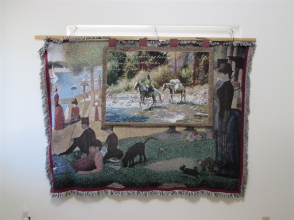 TAPESTRY AND WOVEN BLANKET