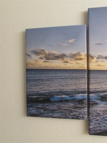 5-PIECE OCEAN PRINTS ON CANVAS