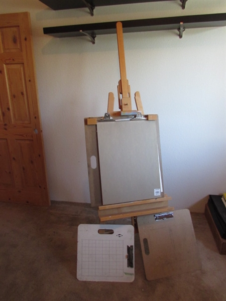 MABEF BEECHWOOD EASEL W/BOARDS & DRAWING PAD