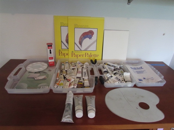 ACRYLIC & OIL PAINTS, PALETTE & MORE