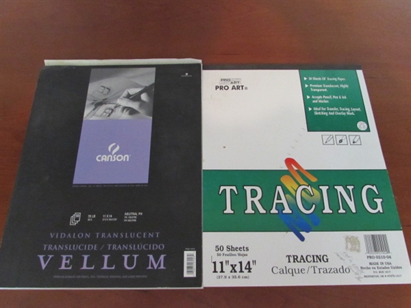 ARTISTS TRACING AND DRAFTING SUPPLIES