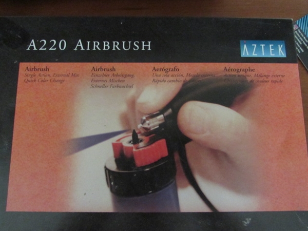 AZTEK AIRBRUSH EQUIPMENT IN CASE