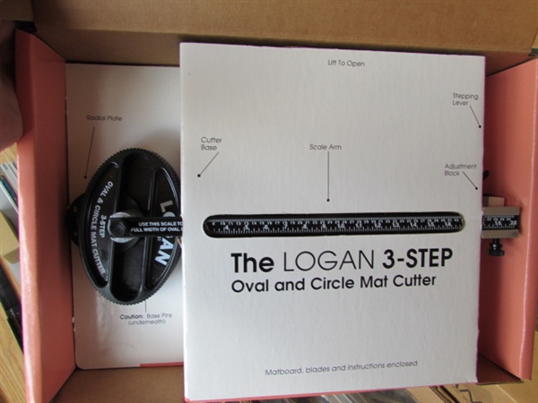 LOGAN FRAMER'S EDGE MAT CUTTER MODEL 660, LOGAN MAT CUTTER #750 AND LOGAN OVAL/CIRCLE CUTTER #201