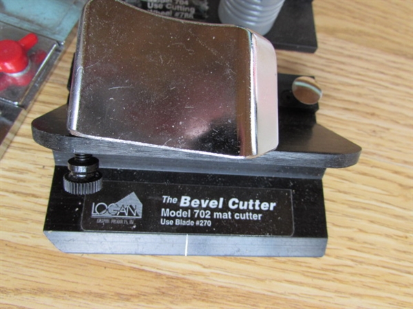 LOGAN FRAMER'S EDGE MAT CUTTER MODEL 660, LOGAN MAT CUTTER #750 AND LOGAN OVAL/CIRCLE CUTTER #201
